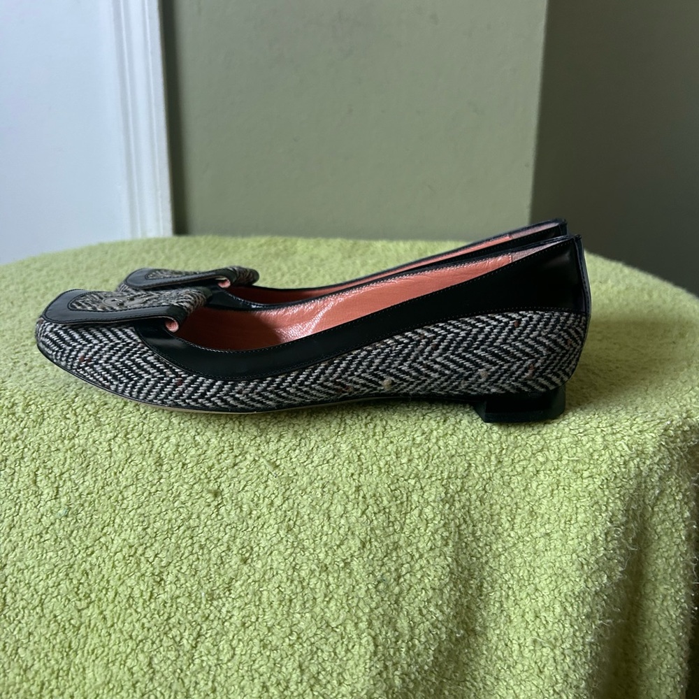 TO & CO Italy Elegant Black and Gray Women's Flats - Picture 6 of 12